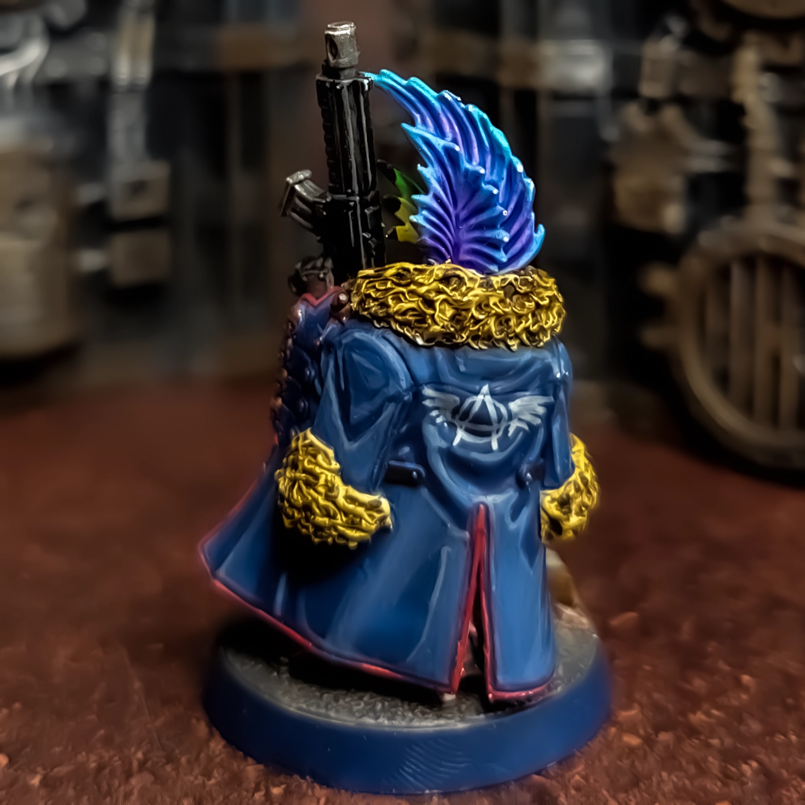 A conversion using bits from the Tempestus Scions, Escher and Genestealer Cults as well as Greenstuff.